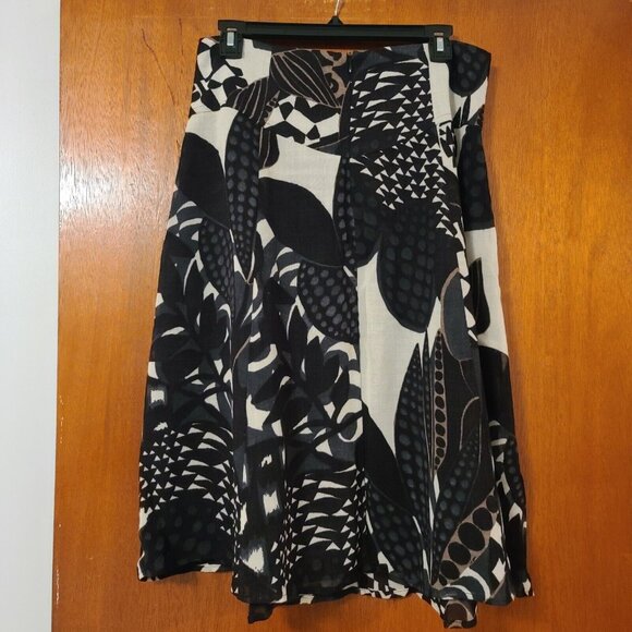Judy Lee Cole multicolor brown and white Skirt Size 8 - Picture 2 of 3